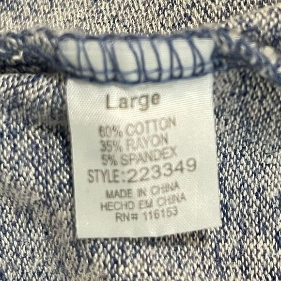 Women Sweatshirt Large Hoodie Blue Long Sleeve Hi-Low Poof New York - Picture 10 of 13